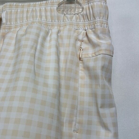 Calme by Johnny Was Cream and White Gingham Elements Travel Shorts size S NWT - Picture 5 of 14